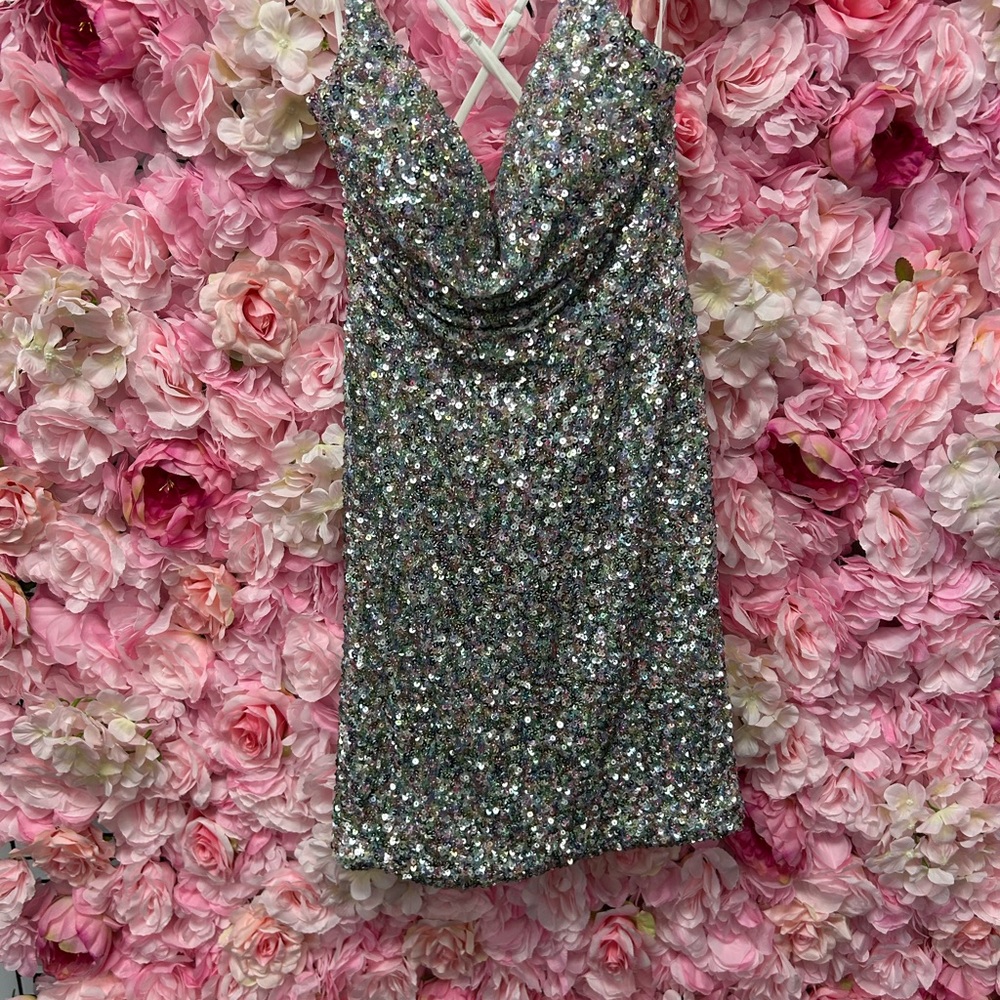 Stella Couture size 4 sequined dress
